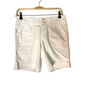 Eddie Bauer White Cotton Ripstop Shorts Size 2